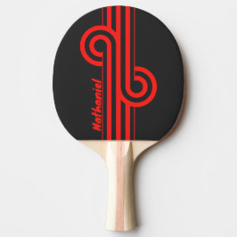 Retro-Surf-Sonnenuntergang-Doppelstreifen-Schleife Tischtennis Schläger