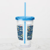 Retro Surf Tropical Pattern Acryltrinkbecher (Rechts)