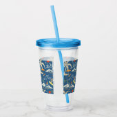 Retro Surf Tropical Pattern Acryltrinkbecher (Links)