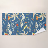 Retro Surf Tropical Pattern Badehandtuch (Badehandtuch)