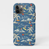 Retro Surf Tropical Pattern Case-Mate iPhone Hülle (Rückseite)