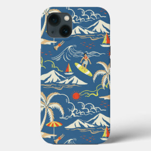 Retro Surf Tropical Pattern Case-Mate iPhone Hülle