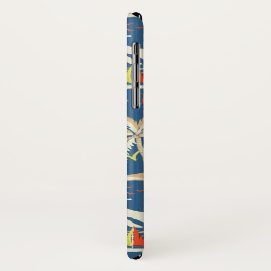 Retro Surf Tropical Pattern Case-Mate iPhone Hülle (Hinten/Links)