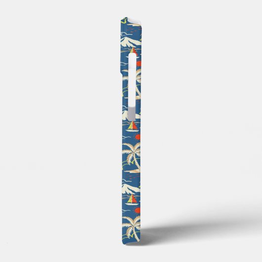 Retro Surf Tropical Pattern Case-Mate iPhone Hülle (Rückseite / Links)