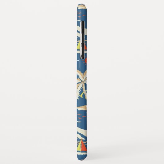 Retro Surf Tropical Pattern Case-Mate iPhone Hülle (Hinten/Links)