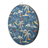 Retro Surf Tropical Pattern Dartscheibe (Vorderseite rechts)
