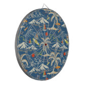 Retro Surf Tropical Pattern Dartscheibe (Vorderseite Links)