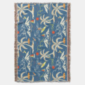 Retro Surf Tropical Pattern Decke (Vorderseite Vertikal)