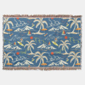 Retro Surf Tropical Pattern Decke (Vorderseite)