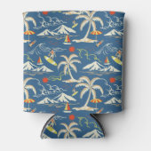 Retro Surf Tropical Pattern Dosenkühler (Vorderseite)