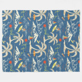 Retro Surf Tropical Pattern Fleecedecke (Vorderseite (Horizontal))