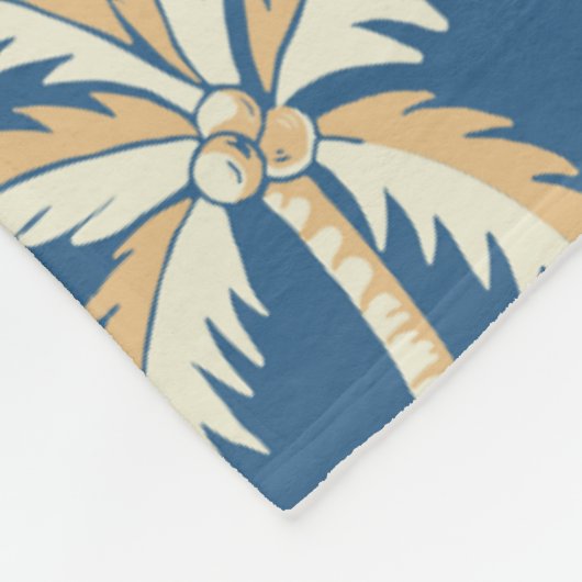 Retro Surf Tropical Pattern Fleecedecke (Ecke)