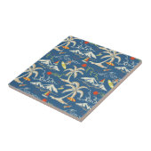 Retro Surf Tropical Pattern Fliese (Seite)