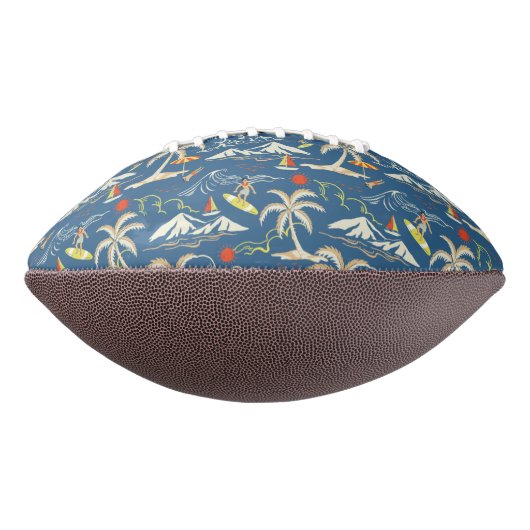 Retro Surf Tropical Pattern Football (Gedreht 90)