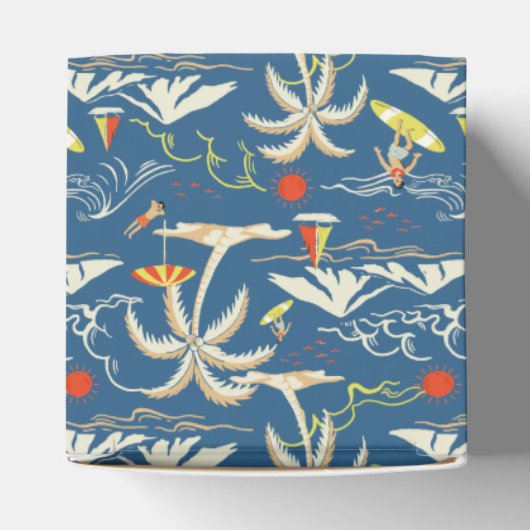 Retro Surf Tropical Pattern Geschenkschachtel (Oben)