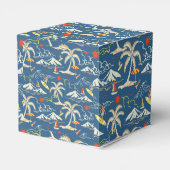 Retro Surf Tropical Pattern Geschenkschachtel (Rückseite)