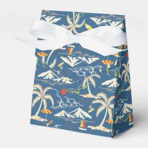 Retro Surf Tropical Pattern Geschenkschachtel
