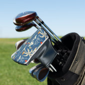Retro Surf Tropical Pattern Golf Headcover (In Situ)