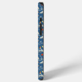 Retro Surf Tropical Pattern iPhone Hülle (Linke Seite)