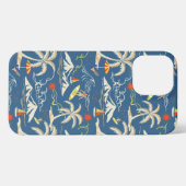 Retro Surf Tropical Pattern iPhone Hülle (Rückseite (Horizontal))