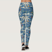 Retro Surf Tropical Pattern Leggings (Rückseite)