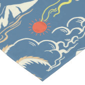 Retro Surf Tropical Pattern Mittelgroßer Tischläufer (Ecke)