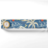 Retro Surf Tropical Pattern Namensplakette (Vorderseite)