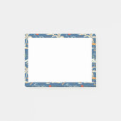 Retro Surf Tropical Pattern Post-it Klebezettel (Vorderseite)