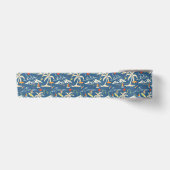 Retro Surf Tropical Pattern Satinband (Vorderseite)