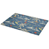 Retro Surf Tropical Pattern Schneidebrett (Ecke)