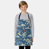 Retro Surf Tropical Pattern Schürze (Getragen)