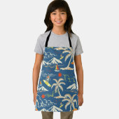Retro Surf Tropical Pattern Schürze (Insitu)
