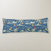 Retro Surf Tropical Pattern Seitenschläferkissen (Rückseite)