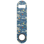 Retro Surf Tropical Pattern Speed Flaschenöffner (Rückseite)