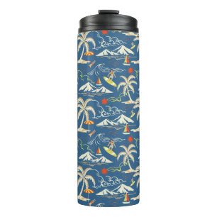 Retro Surf Tropical Pattern Thermosbecher