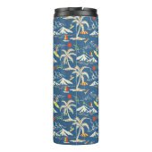 Retro Surf Tropical Pattern Thermosbecher (Rückseite)