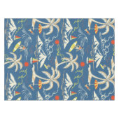 Retro Surf Tropical Pattern Tischdecke (Vorderseite (Horizontal))