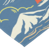 Retro Surf Tropical Pattern Tischdecke (Schrägansicht)