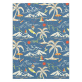 Retro Surf Tropical Pattern Tischdecke (Vorderseite)