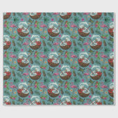 Retro-Surf-tropisches Muster Geschenkpapier (Flach)