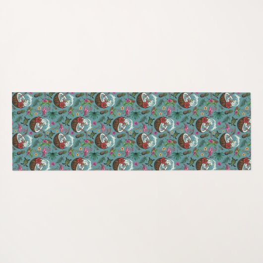 Retro-Surf-tropisches Muster Yogamatte (Rückseite (Horizontal))