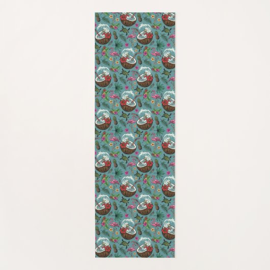 Retro-Surf-tropisches Muster Yogamatte (Vorderseite)