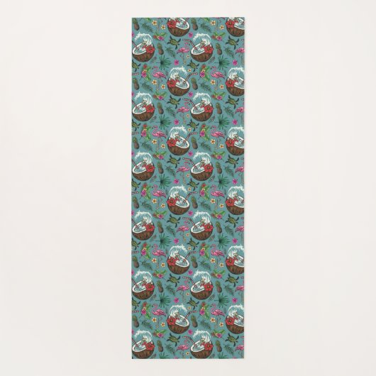 Retro-Surf-tropisches Muster Yogamatte (Rückseite)