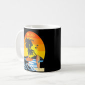 Retro Surf und Sand Kaffeetasse (Vorderseite Links)