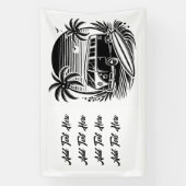Retro Surf Van & Palm Trees Banner (Vertikal)