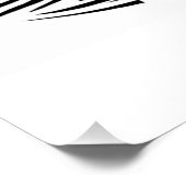 Retro Surf Van & Palm Trees Design Glossy Poster (Ecke)