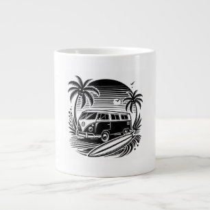 Retro Surf Van & Palm Trees Design Spezielle Tasse