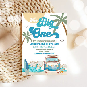 Retro-Surf-Van-Strand-Geburtstagseinladung Einladung