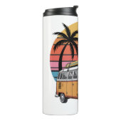 Retro Surf Van Sunset Vibes Thermosbecher (Nach links gedreht)
