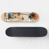 Retro Surf Vibes Skateboard (Horizontal)